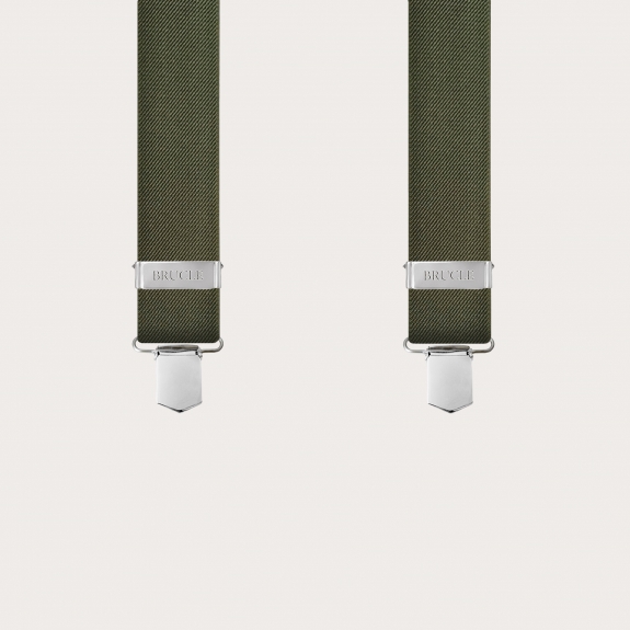 BRUCLE Tirantes elásticos unisex, verde oliva