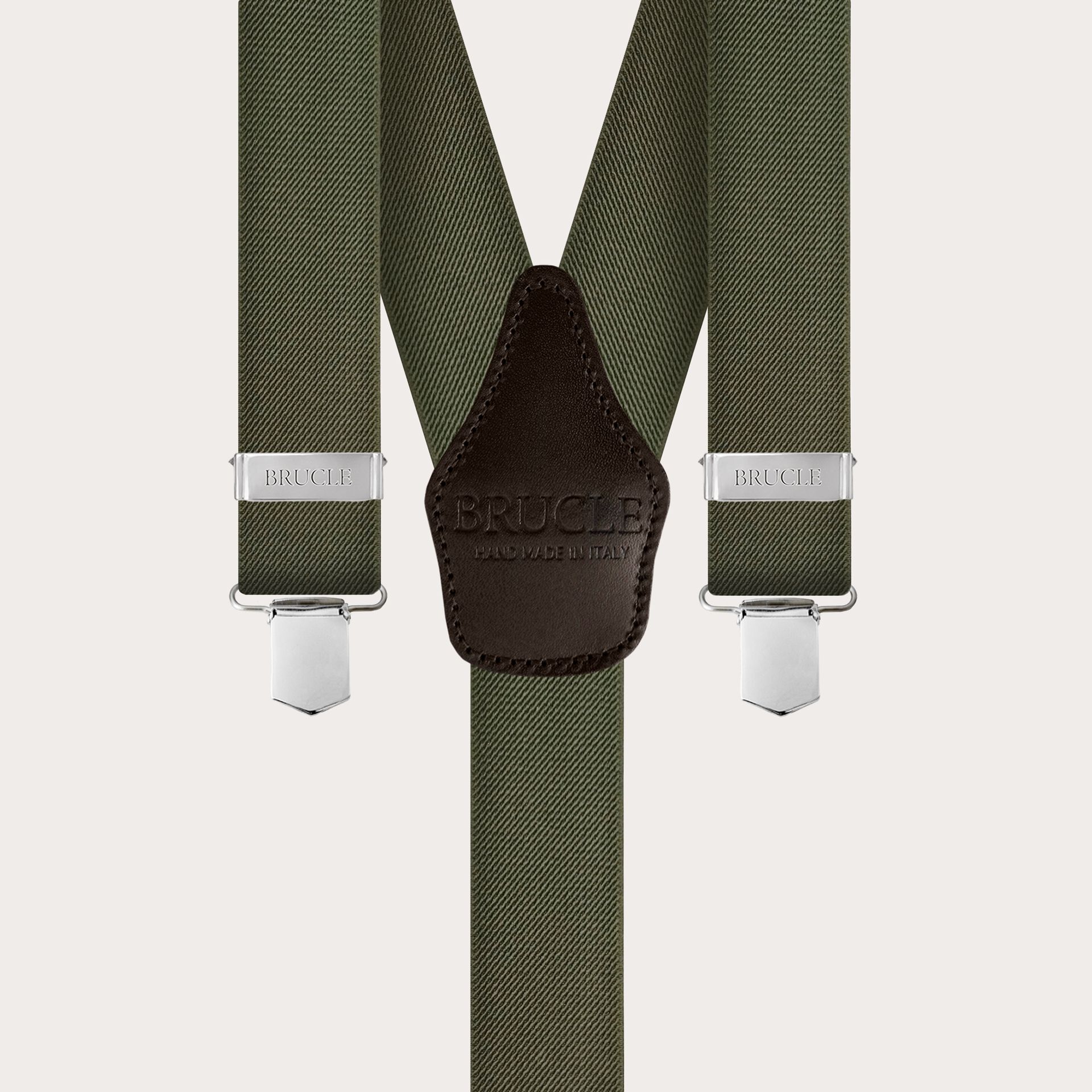 BRUCLE Tirantes elásticos unisex, verde oliva