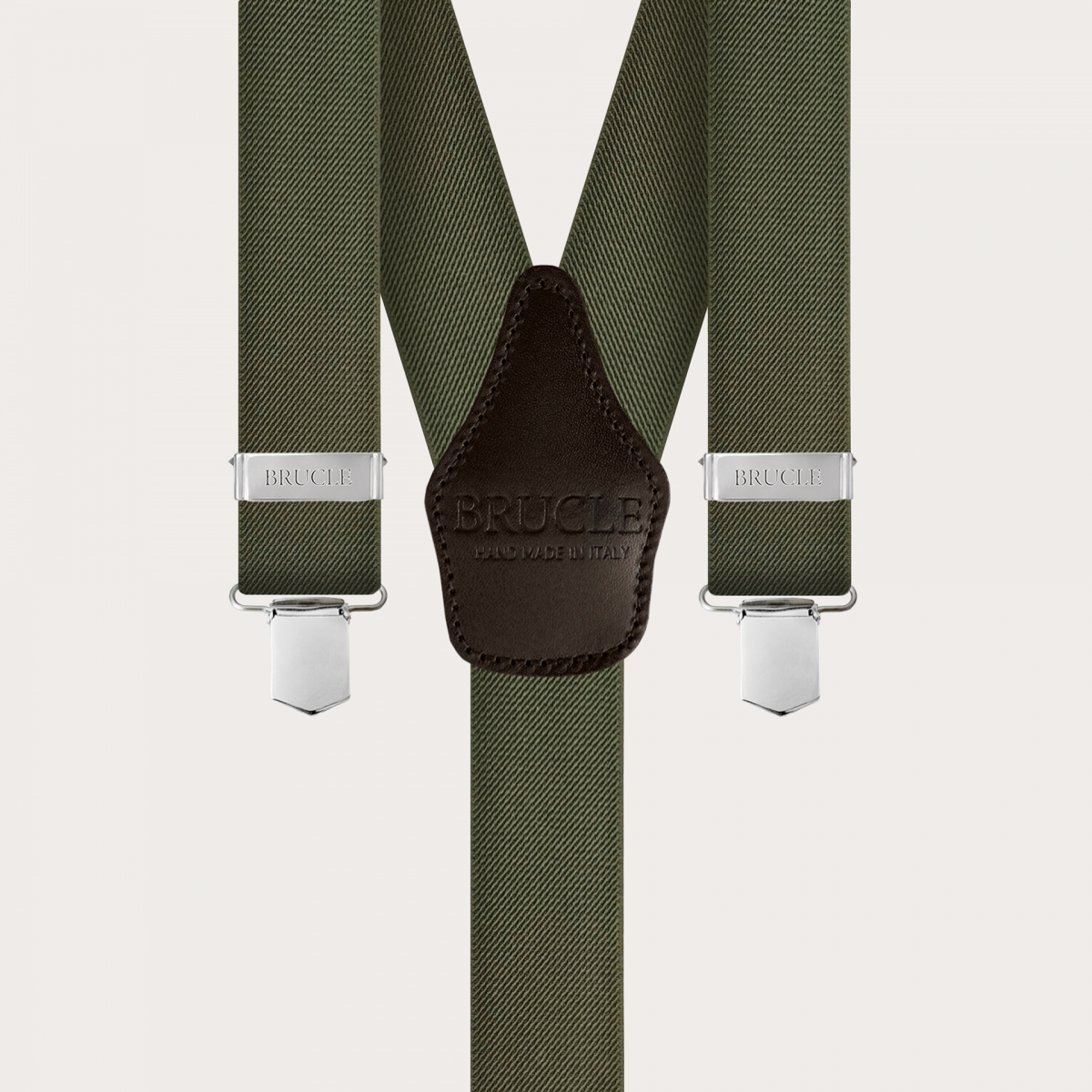 BRUCLE Tirantes elásticos unisex, verde oliva