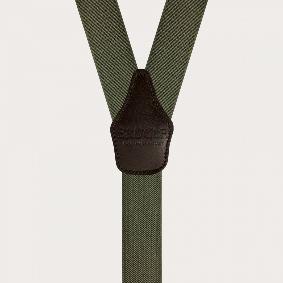 BRUCLE Bretelles élastiques unisexes, vert olive