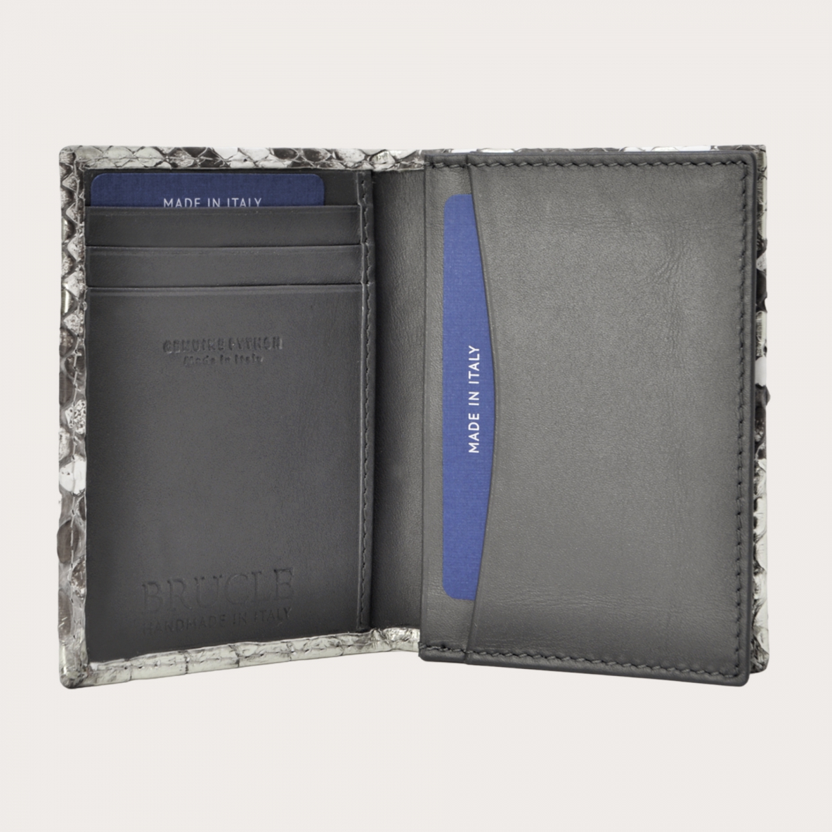 BRUCLE Porte-cartes de crédit en python, platine