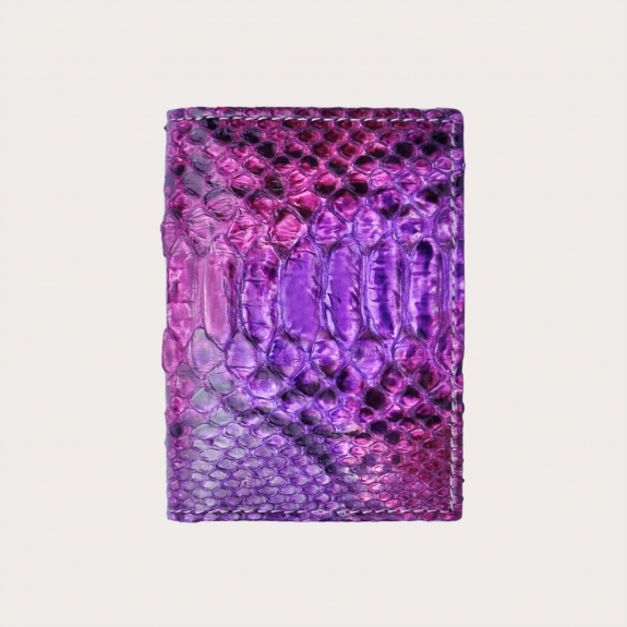 Python credit card holder, hand-painted fuxia pink