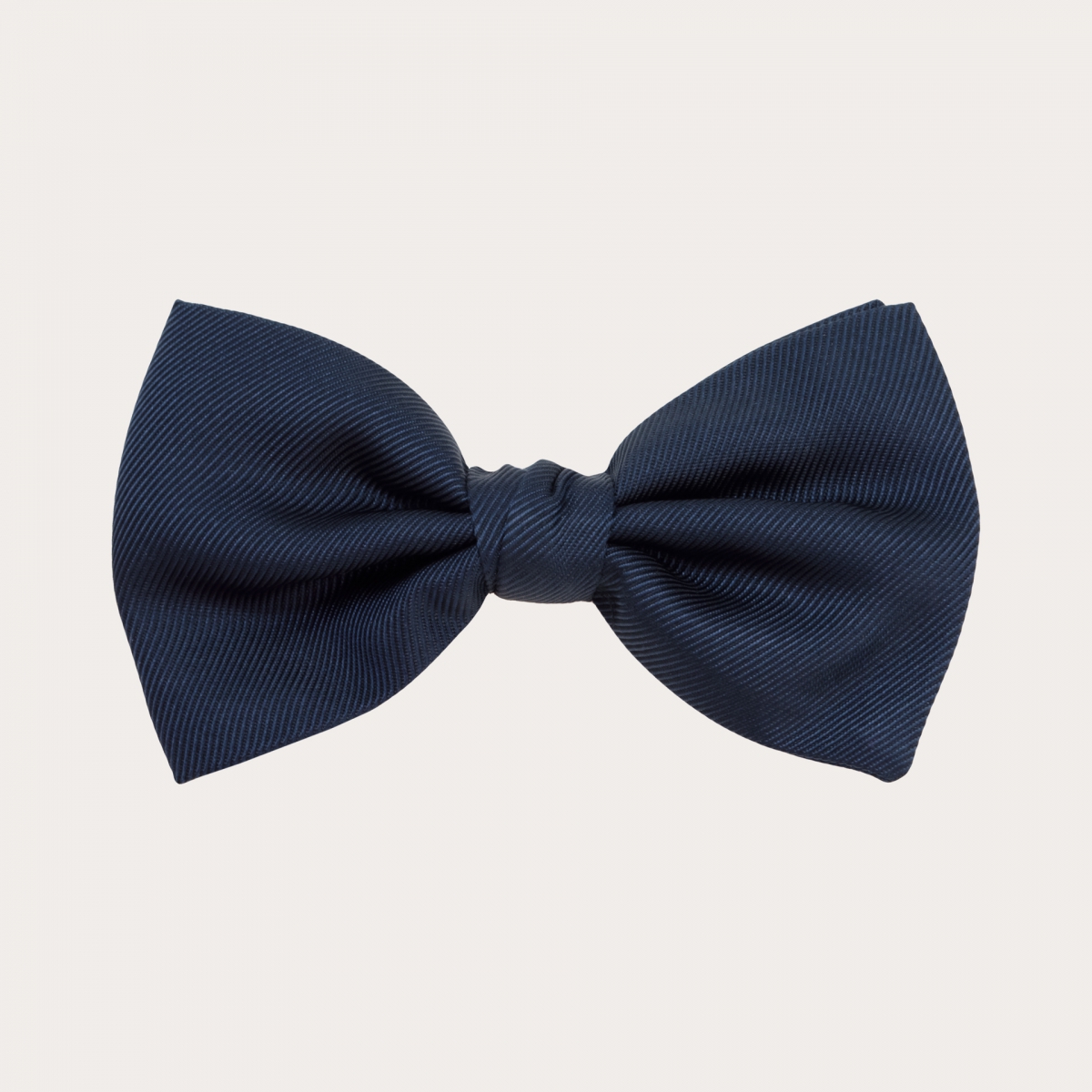 BRUCLE Navy blue formal set, suspenders, bow tie and pocket square in jacquard silk
