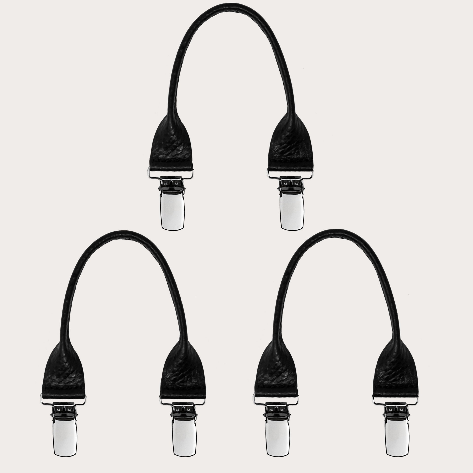 BRUCLE Knopfloch mit ersatzclip für Hosenträger schwarz