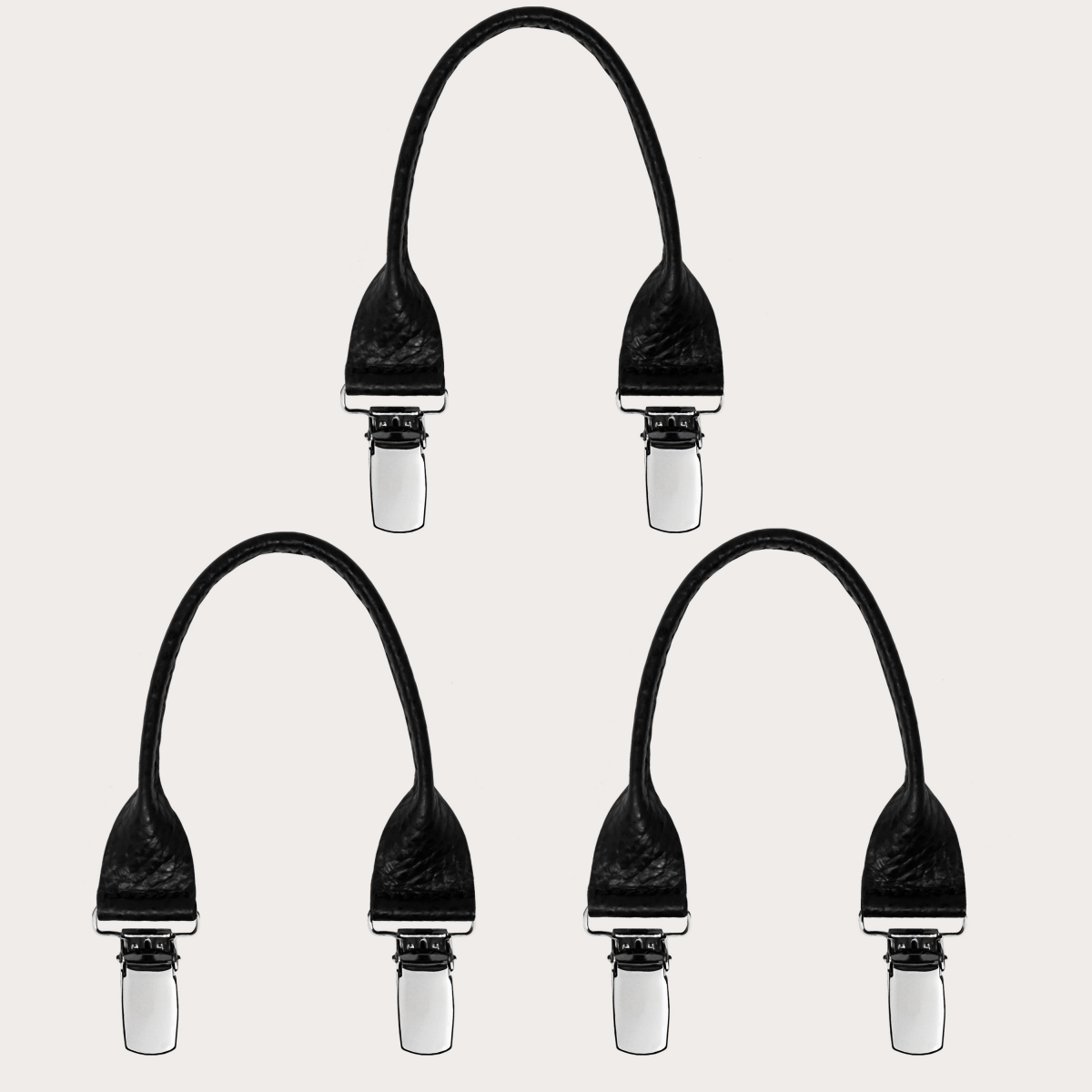 BRUCLE Knopfloch mit ersatzclip für Hosenträger schwarz