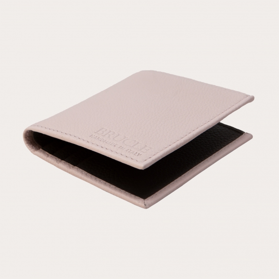 BRUCLE Cartera business compacta en piel abatanada, rosa