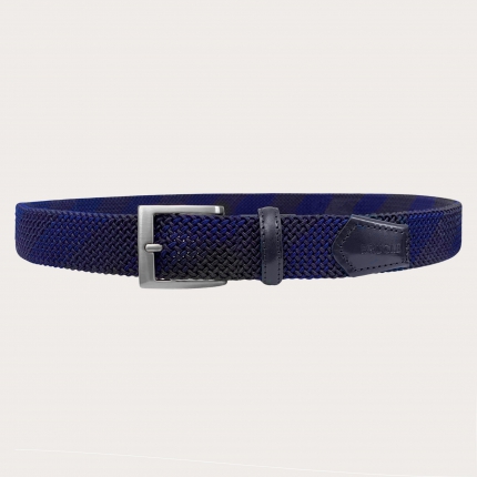Cinturón elástico tubular trenzado azul royal