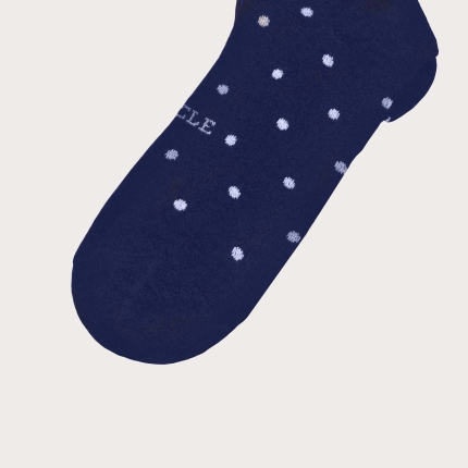 Men's blue polka dot socks