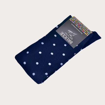 Men's blue polka dot socks