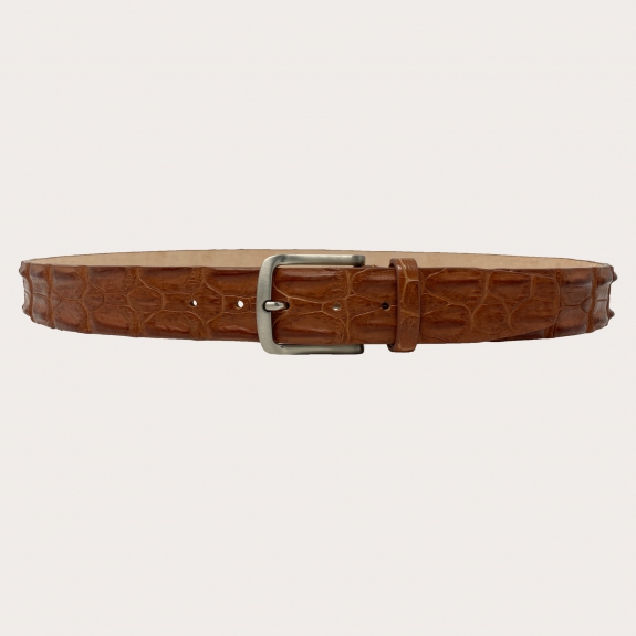 BRUCLE Casual belt in crocodile back, light brown