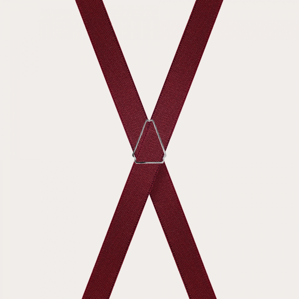 BRUCLE Unisex thin X burgundy suspenders