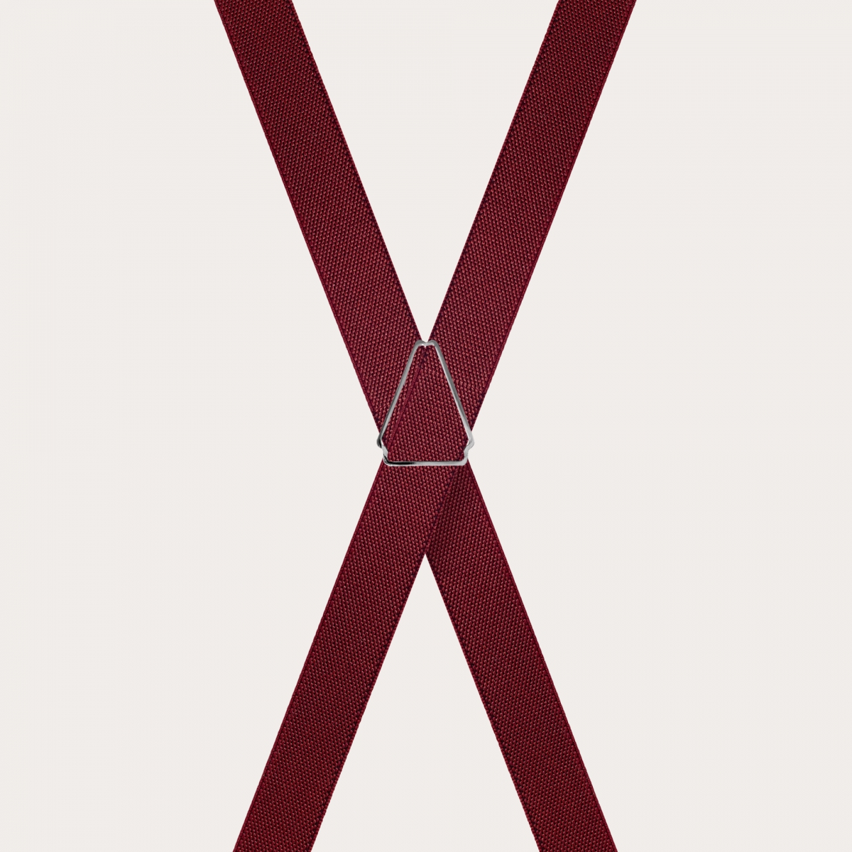 BRUCLE Unisex thin X burgundy suspenders