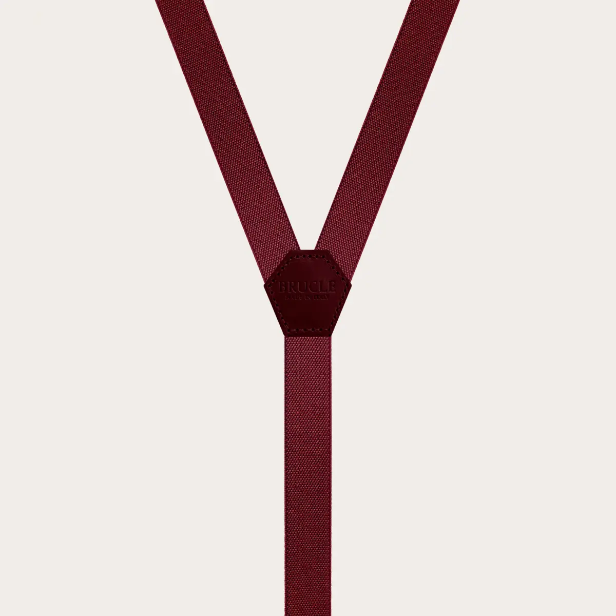 BRUCLE Dünne Unisex-Hosenträger in Y-Form, weinrot