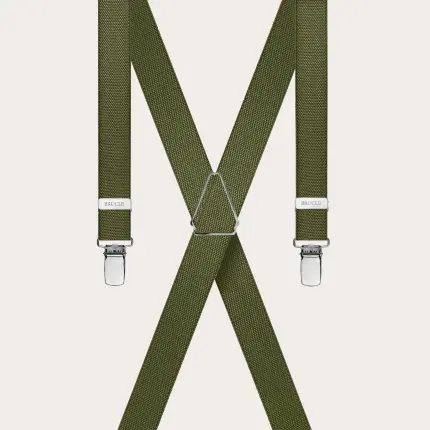 Unisex dünne X militärgrüne Hosenträger