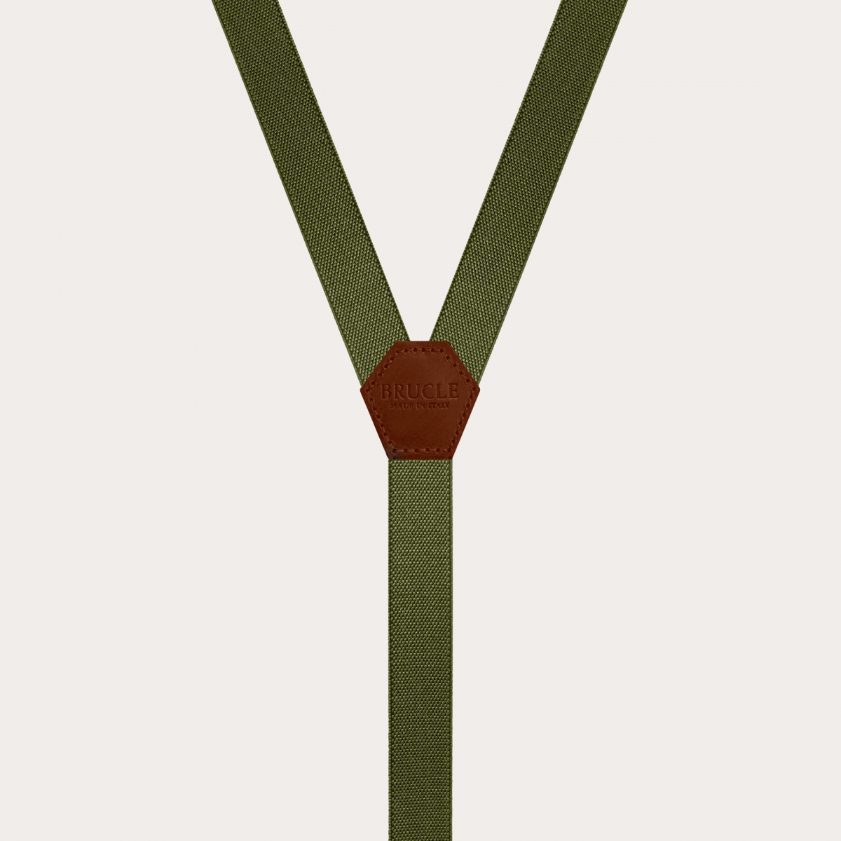 BRUCLE Tirantes finos en forma de Y unisex, verde militar