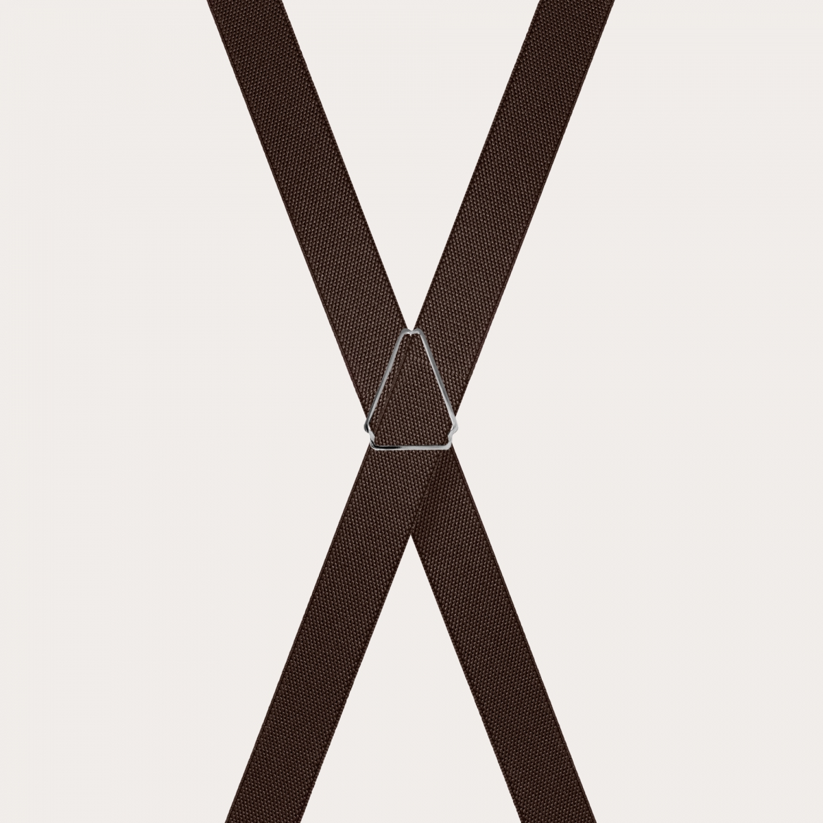 BRUCLE Thin X-shaped unisex suspenders, dark brown