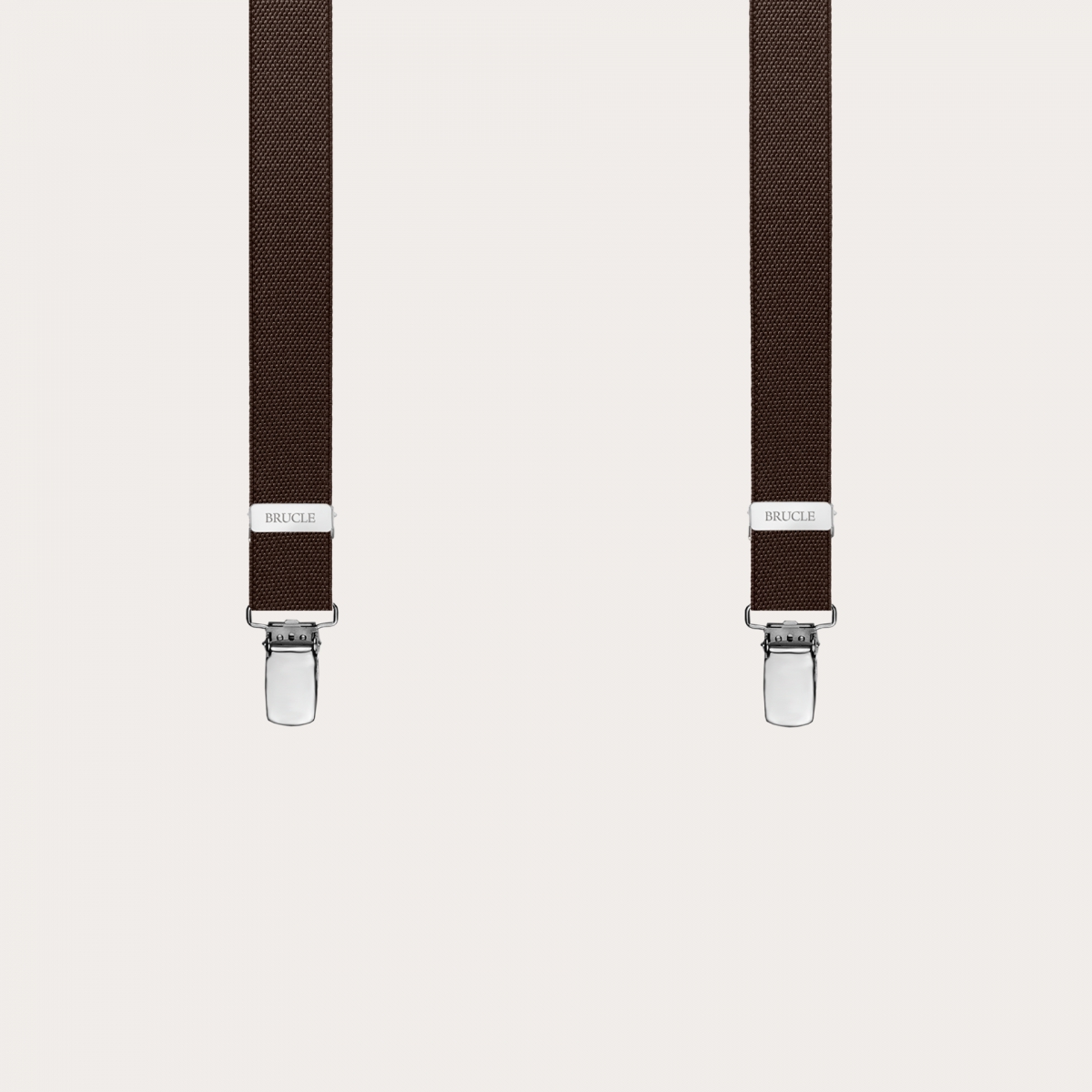 BRUCLE Unisex Y-shaped suspenders for children and teenagers, dark brown