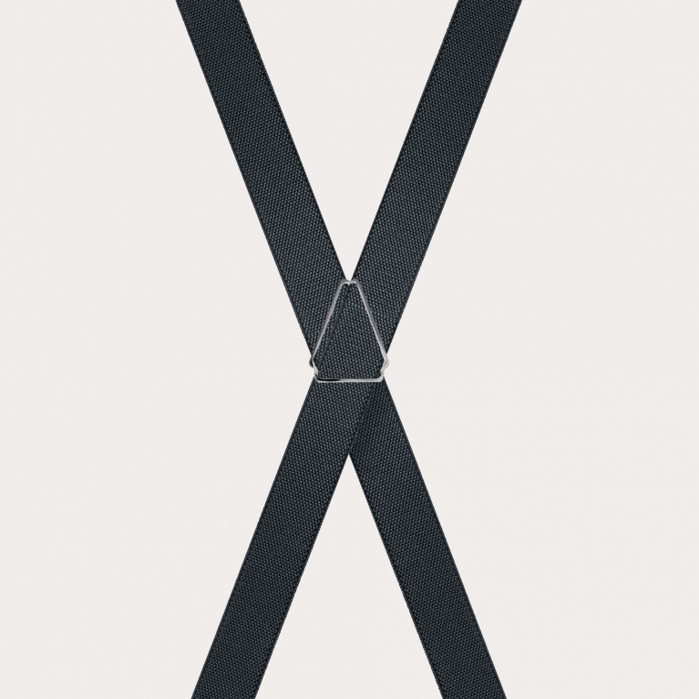 Bretelles unisexes en forme de X pour enfants et adolescents, gris
