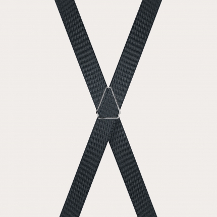 Bretelles unisexes en forme de X pour enfants et adolescents, gris