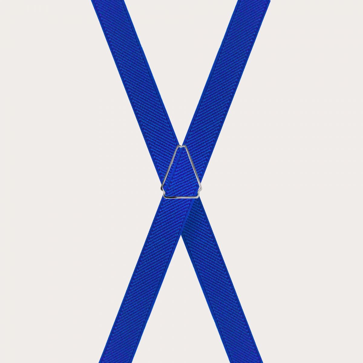 Thin unisex X-shaped suspenders, royal blue