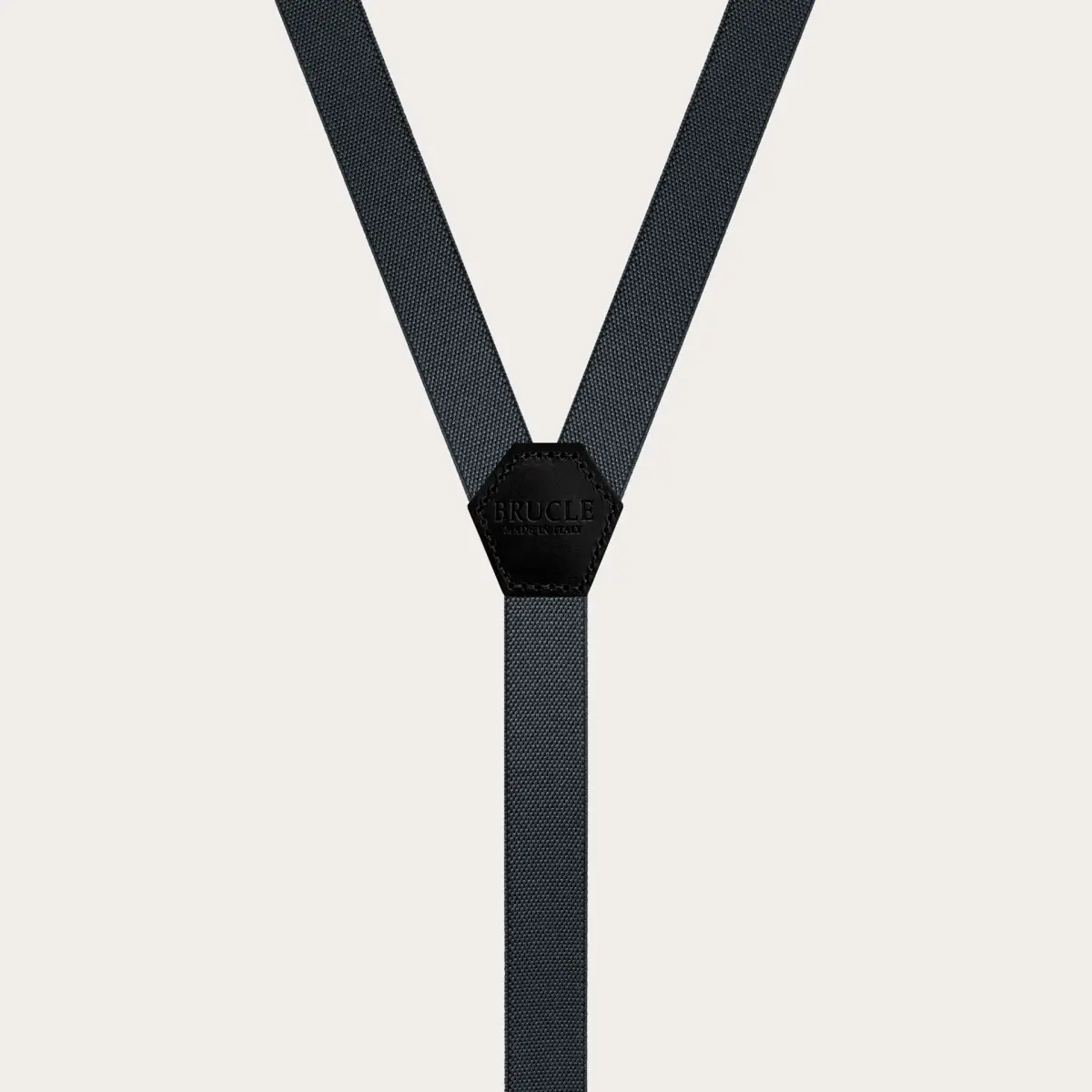 BRUCLE Dünne Y-Hosenträger für Damen und Herren, grau