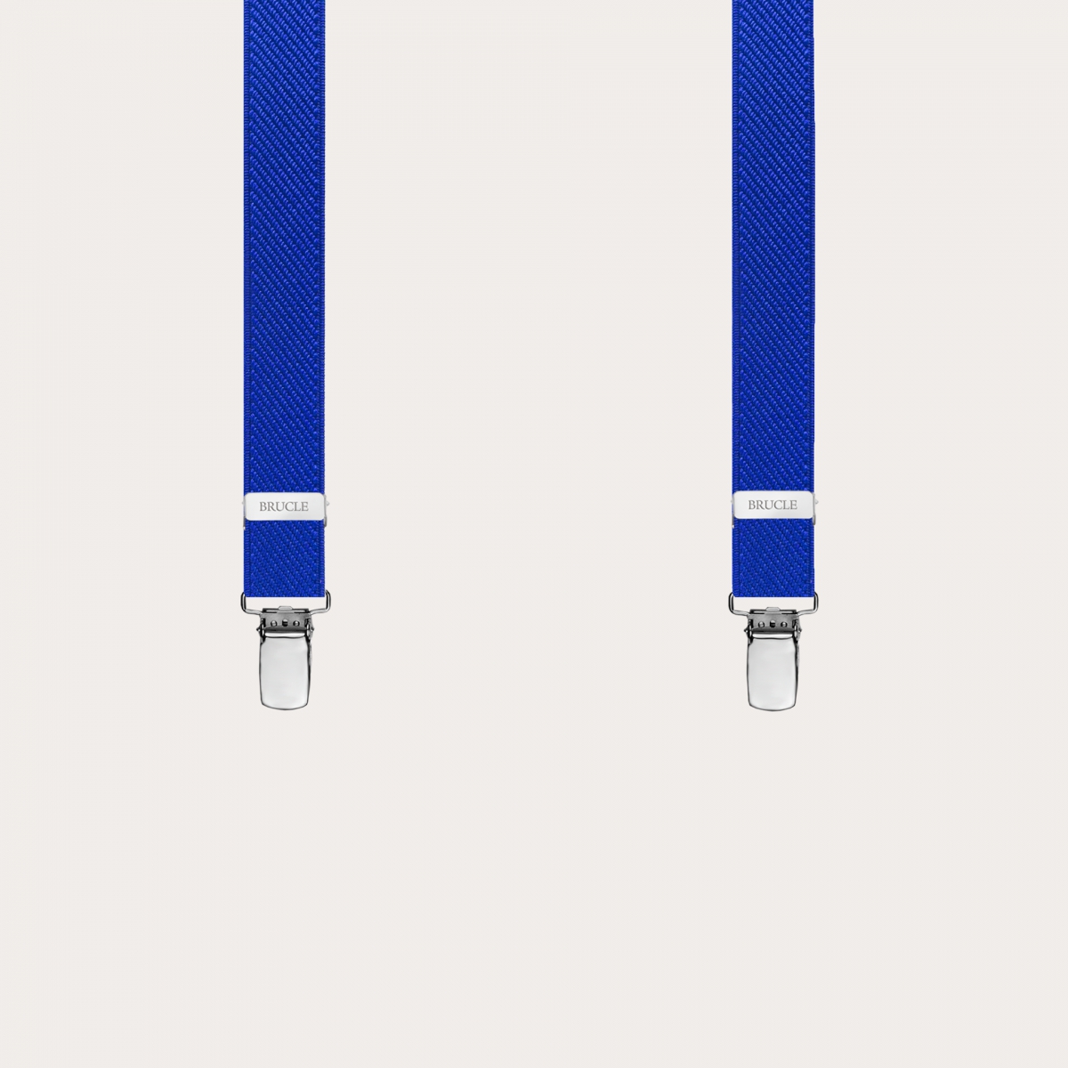 Thin Y suspenders for men and women, blue royal