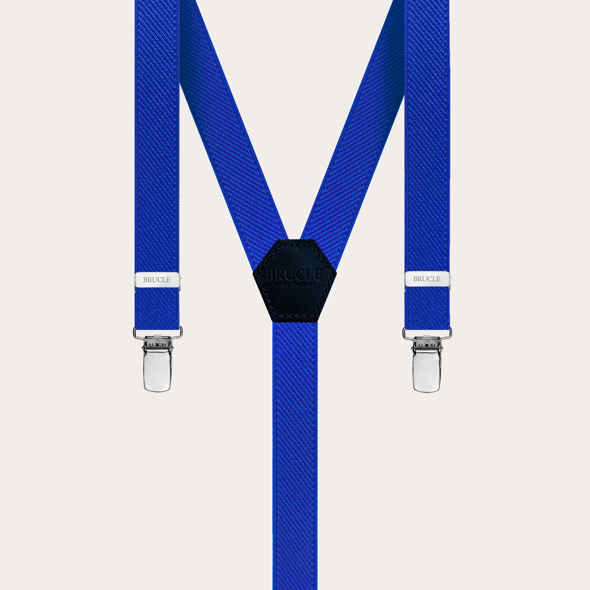 Thin Y suspenders for men and women, blue royal