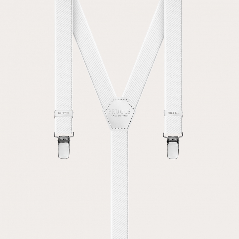 Bretelle bianche sottili uomo e donna