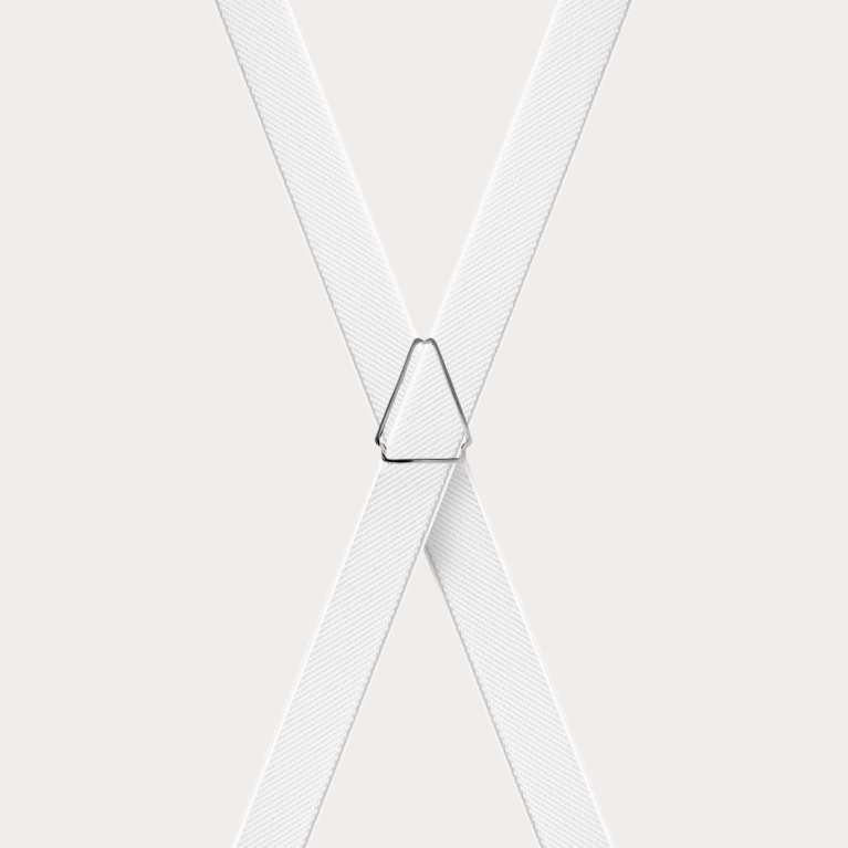 Tirantes X finos unisex blanco