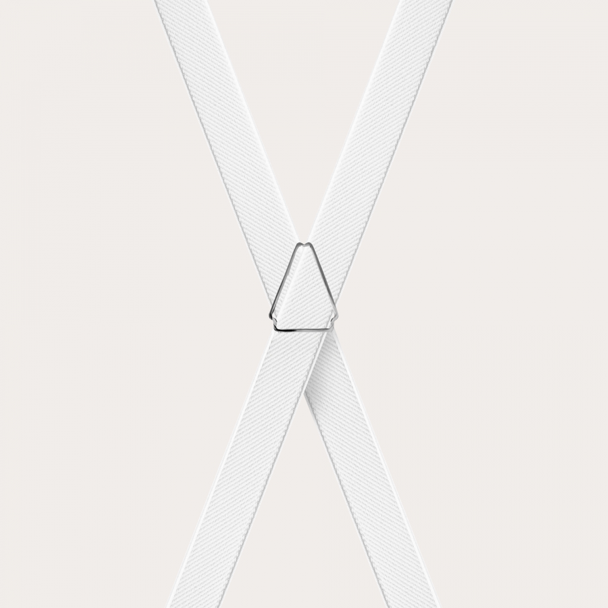 Unisex thin X-form white suspenders
