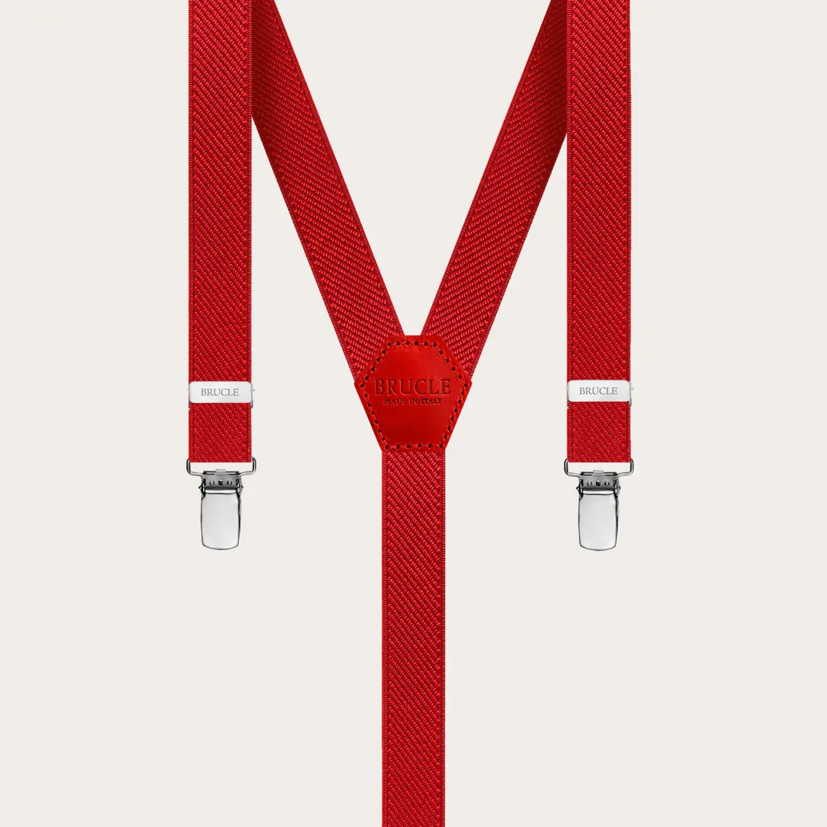 Dünne Y-Hosenträger für Damen und Herren, Rot