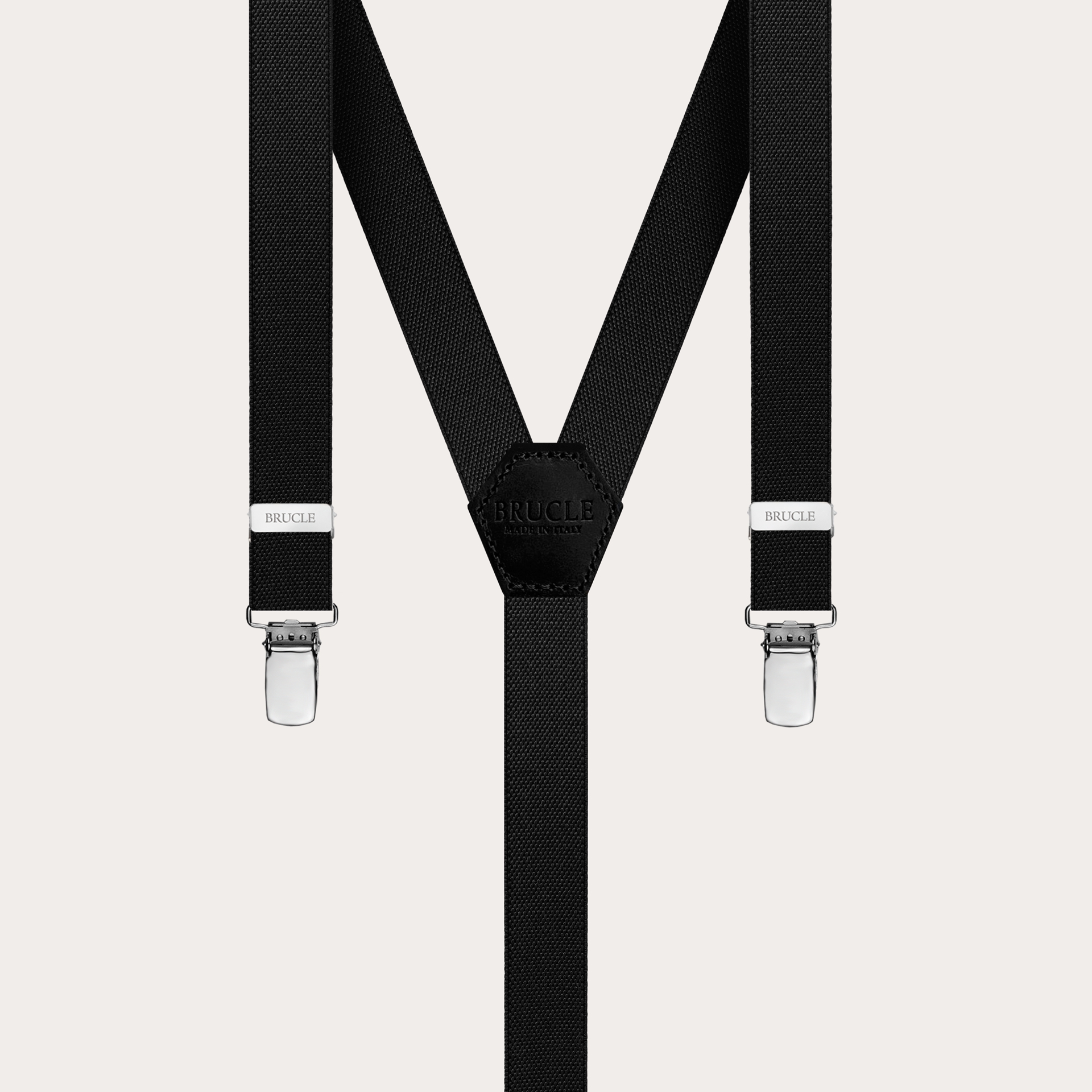 Thin Y suspenders for men and women, black