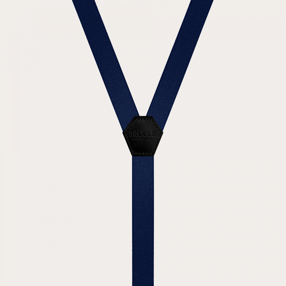 Children's and teens' slim unisex Y-shaped suspenders, navy blue