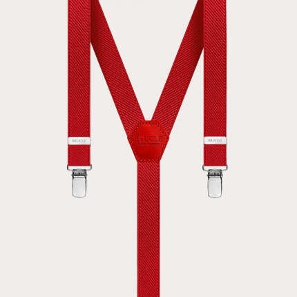 Tirantes finos rojo unisex en forma de Y para niños y jóvenes