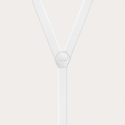 Tirantes finos blanco unisex en forma de Y para niños y jóvenes