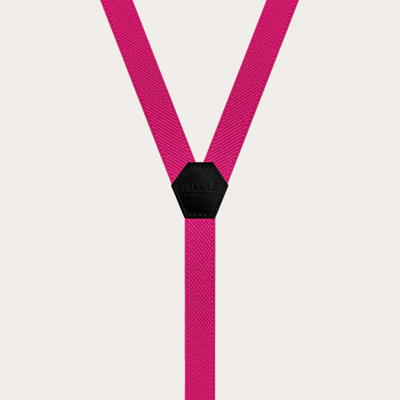 Tirantes finos fucsia unisex en forma de Y para niños y jóvenes