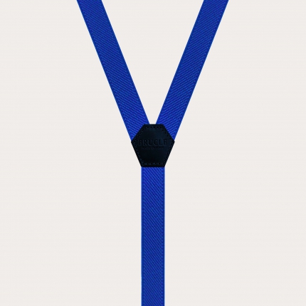 Schmale Unisex-Hosenträger in Y-Form für Kinder und Jugendliche, Königsblau