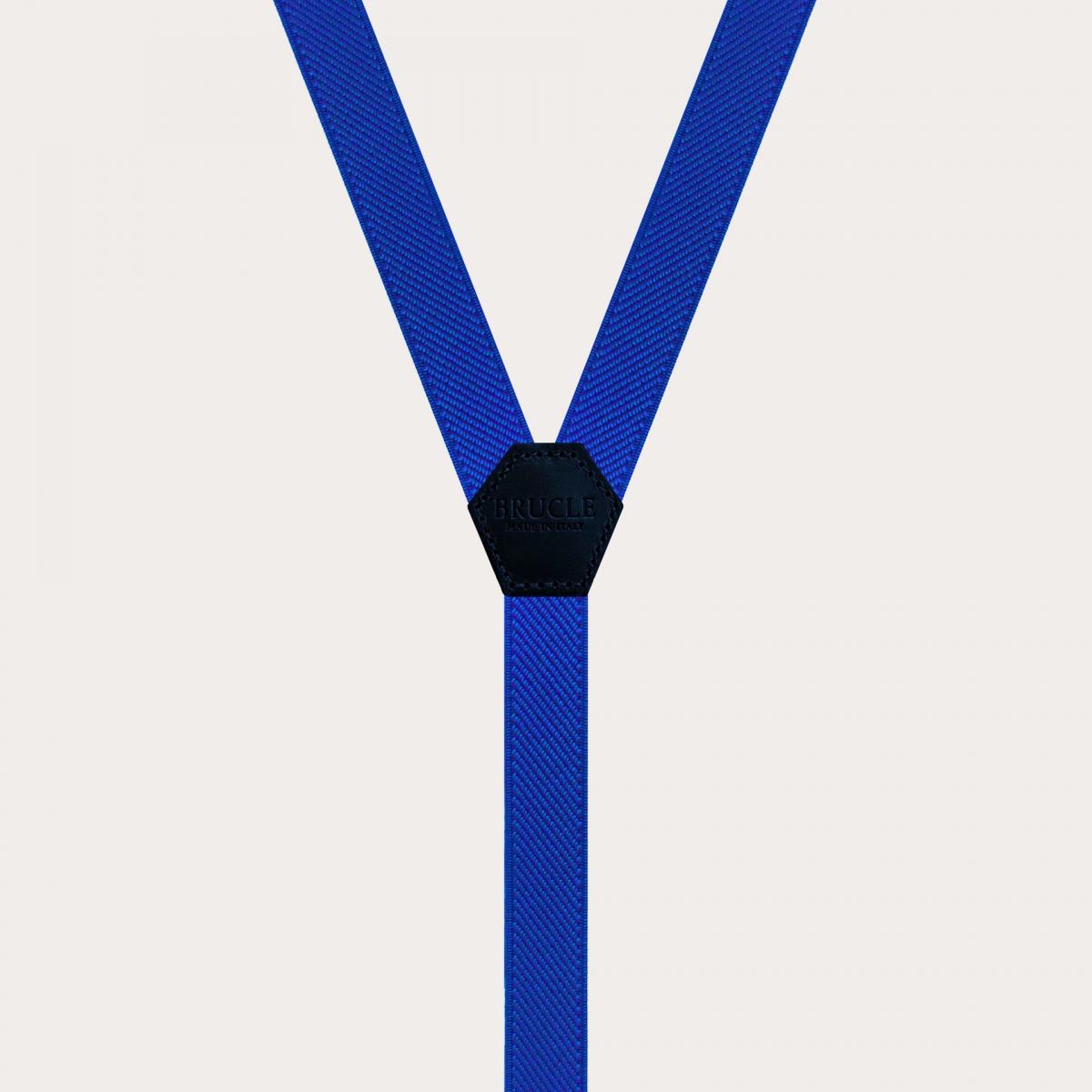 Children's and teens' slim unisex Y-shaped suspenders, royal blue