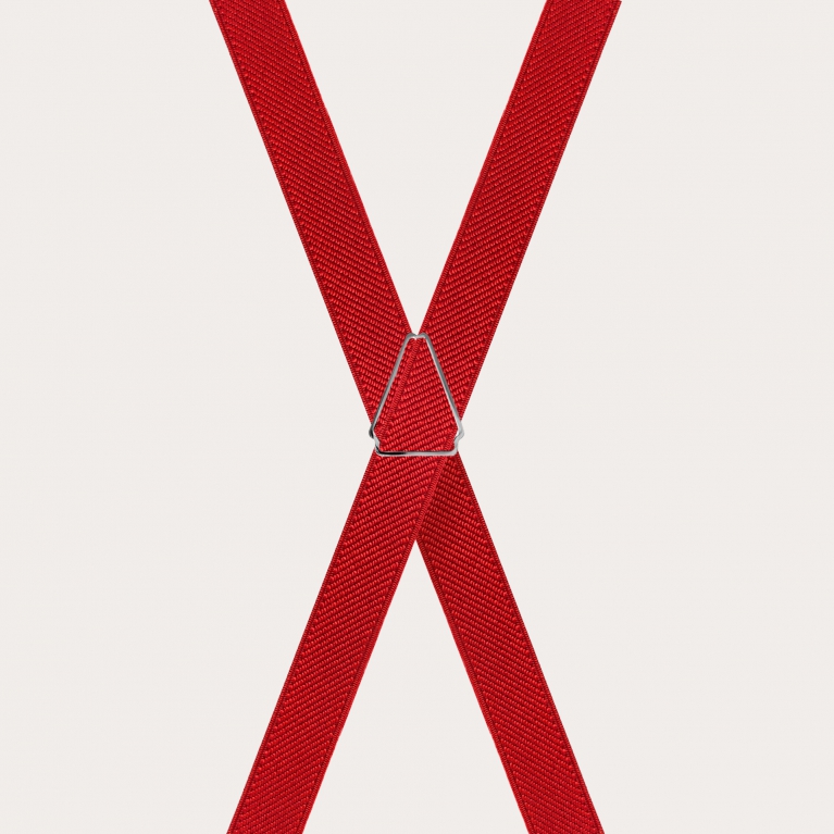 Tirantes en forma de X para niños y adolescentes, rojo
