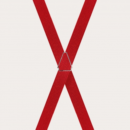 X-shaped suspenders for children and adolescents, red