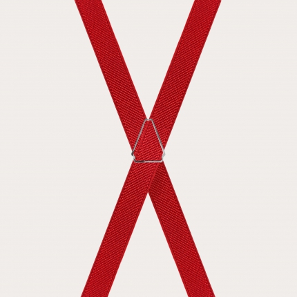 X-shaped suspenders for children and adolescents, red