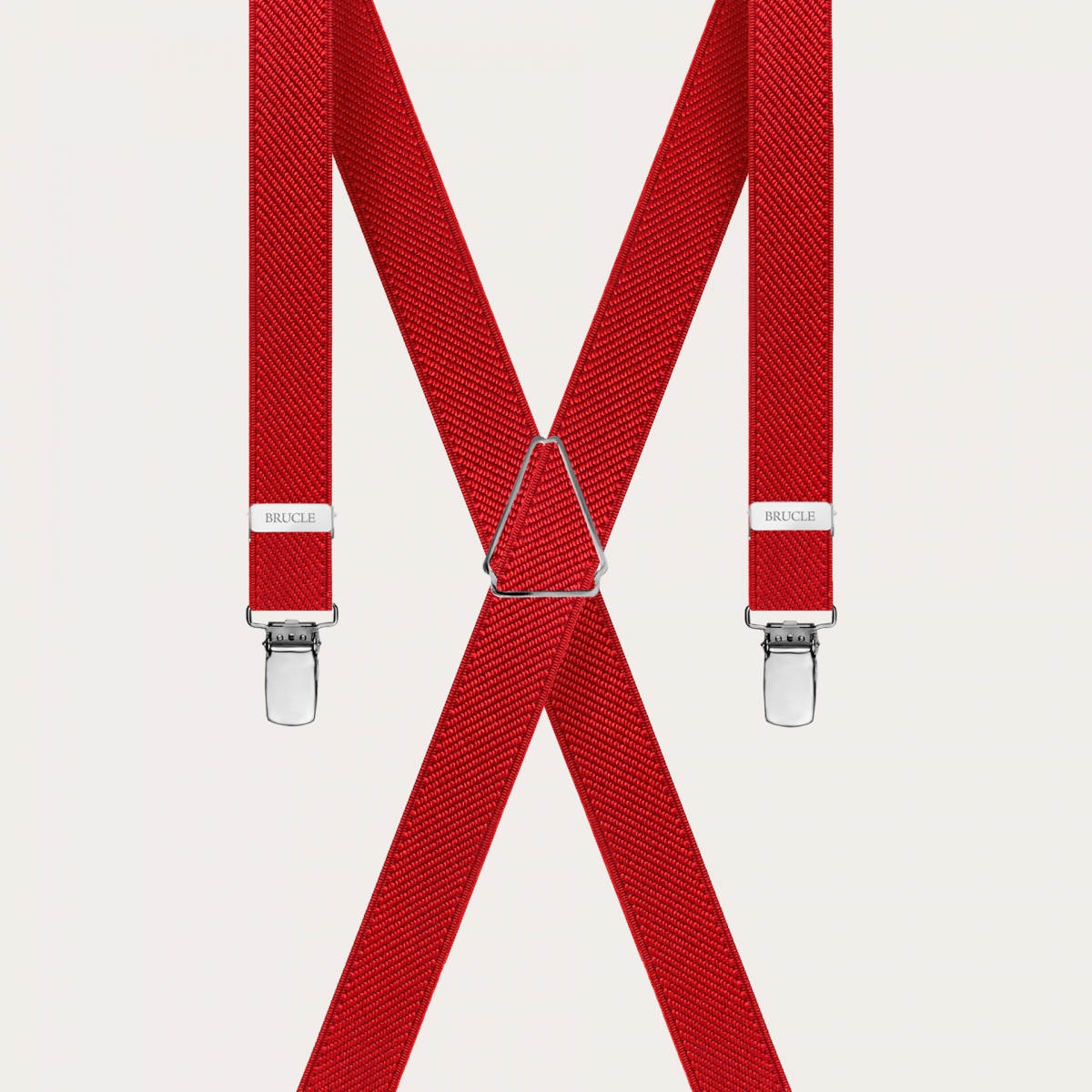 BRUCLE X-shaped suspenders for children and adolescents, red