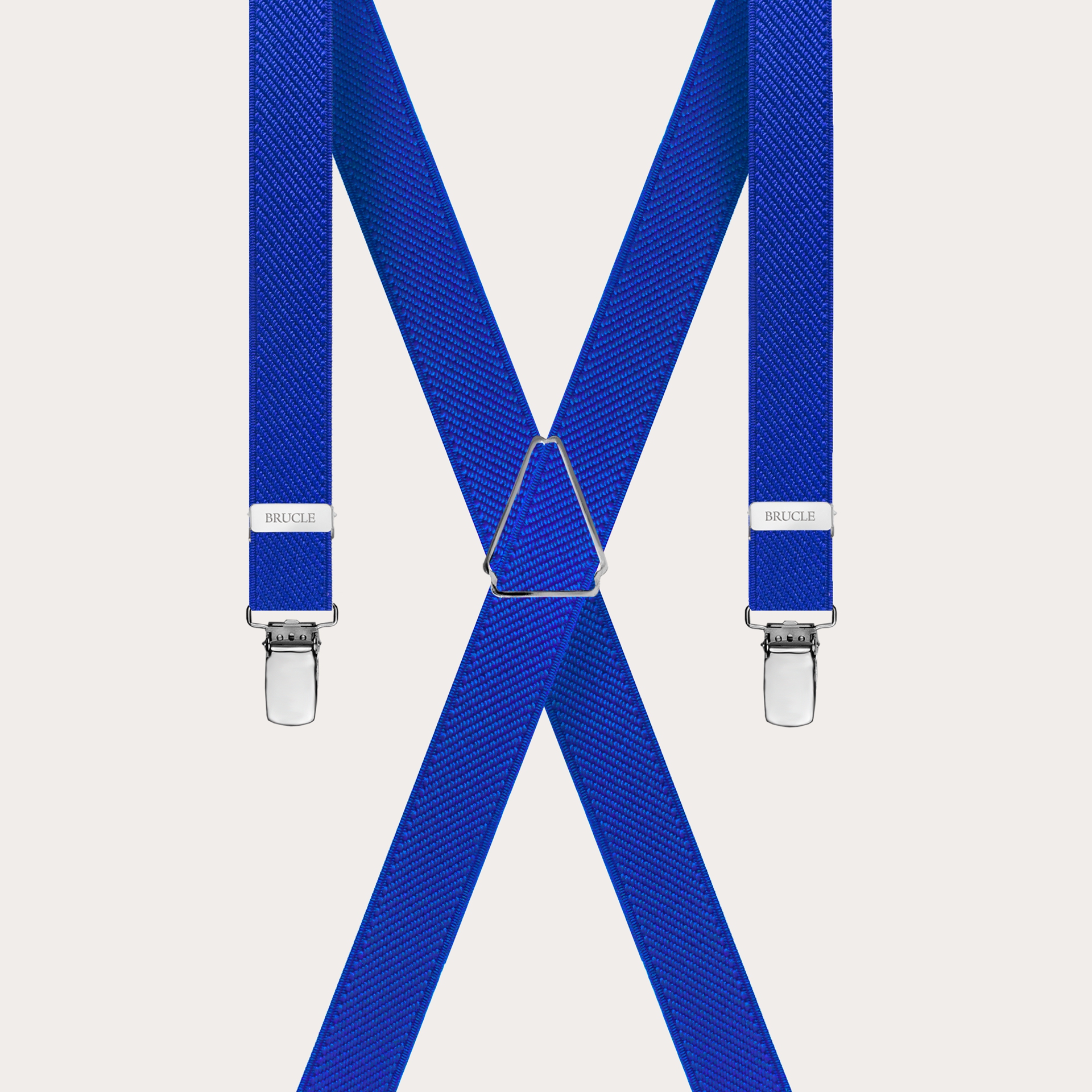 BRUCLE Unisex X-shaped suspenders for children and teenagers, royal blue