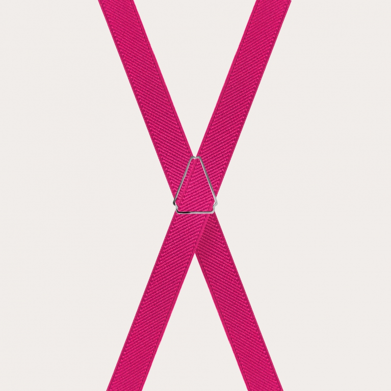 Tirantes en forma de X para niños y niñas, fucsia