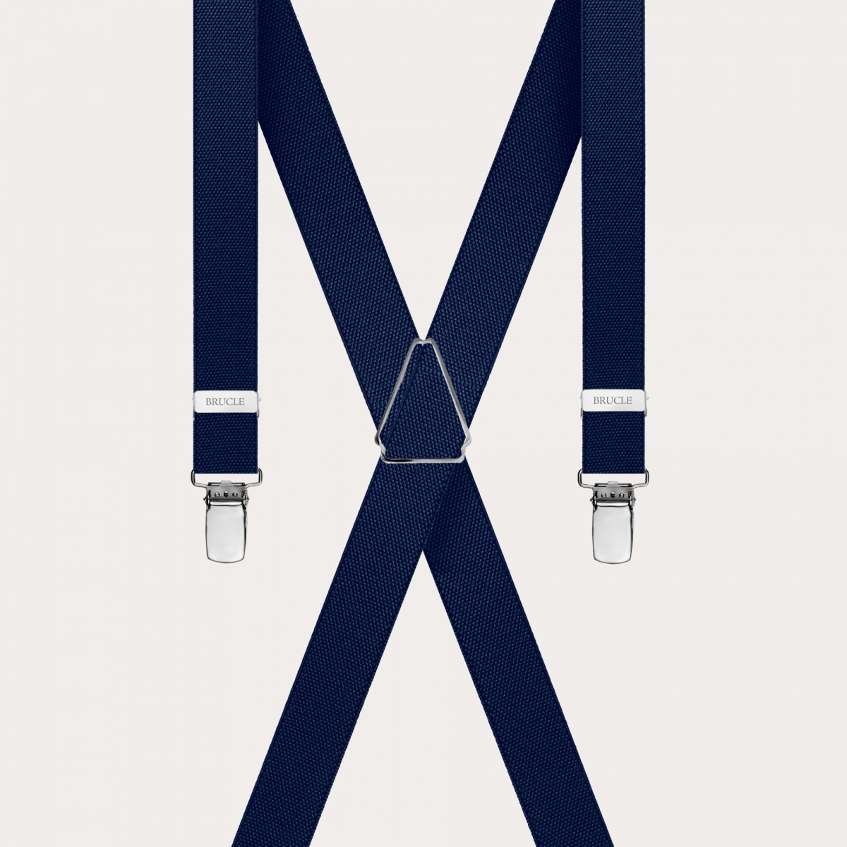 BRUCLE Elegant X-shaped suspenders for kids and teens, navy blue