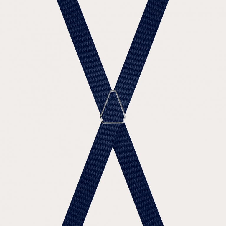 Bretelles élégantes en forme de X pour enfants et ados, bleu marine
