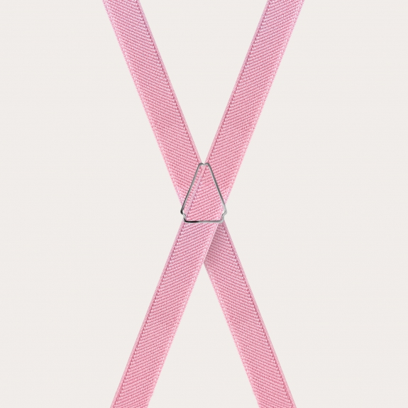 BRUCLE Tirantes unisex finos, rosa pastel
