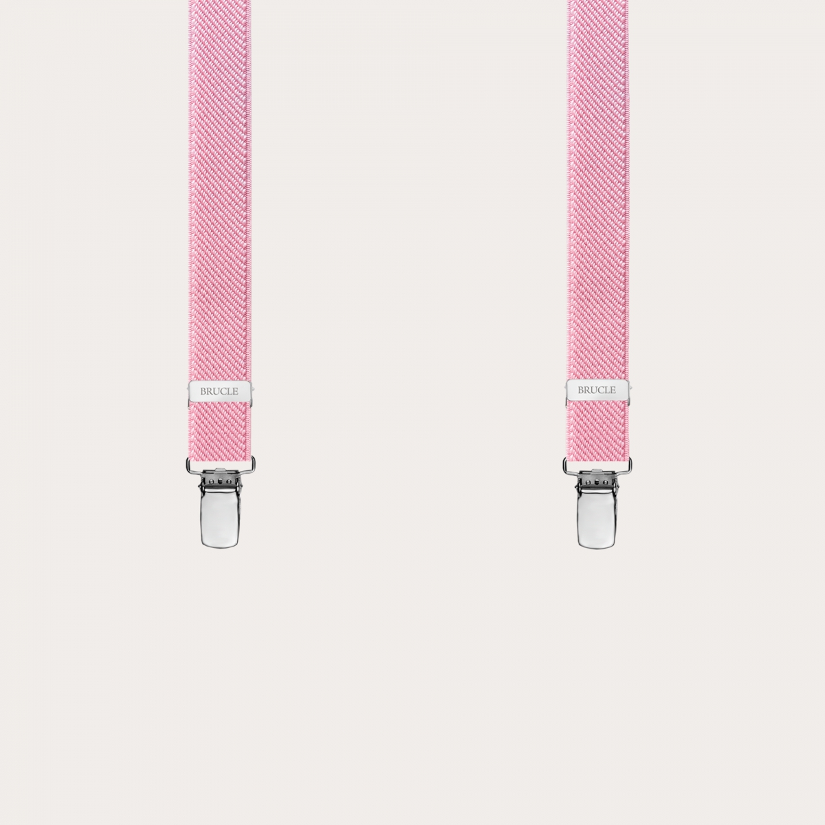 BRUCLE Refined suspenders for boys and girls, pastel pink