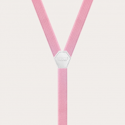 Refined suspenders for boys and girls, pastel pink