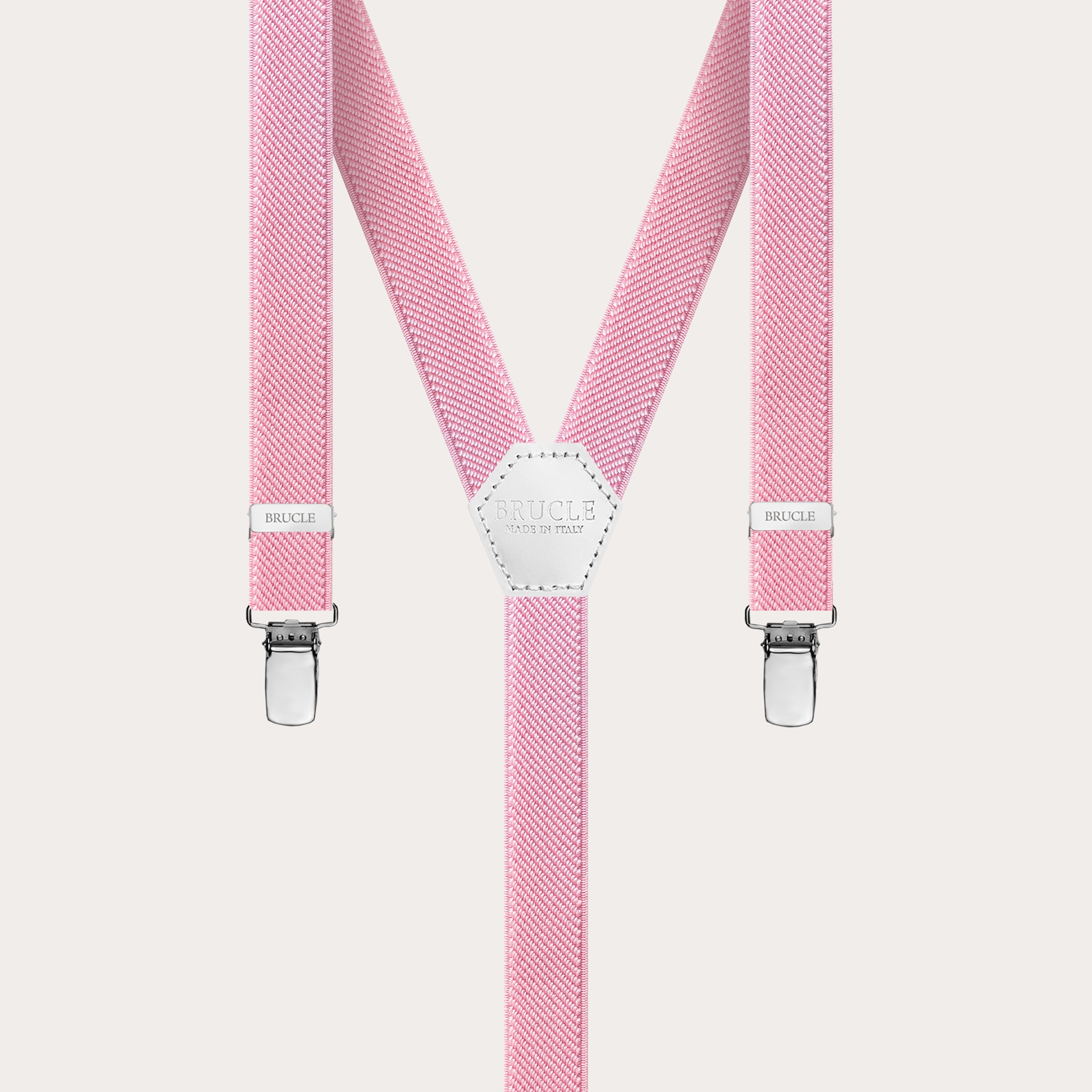 BRUCLE Refined suspenders for boys and girls, pastel pink